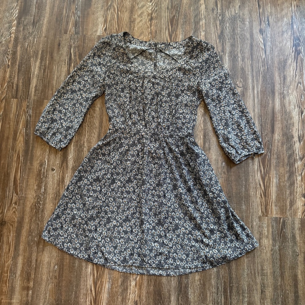 daisy print mini dress